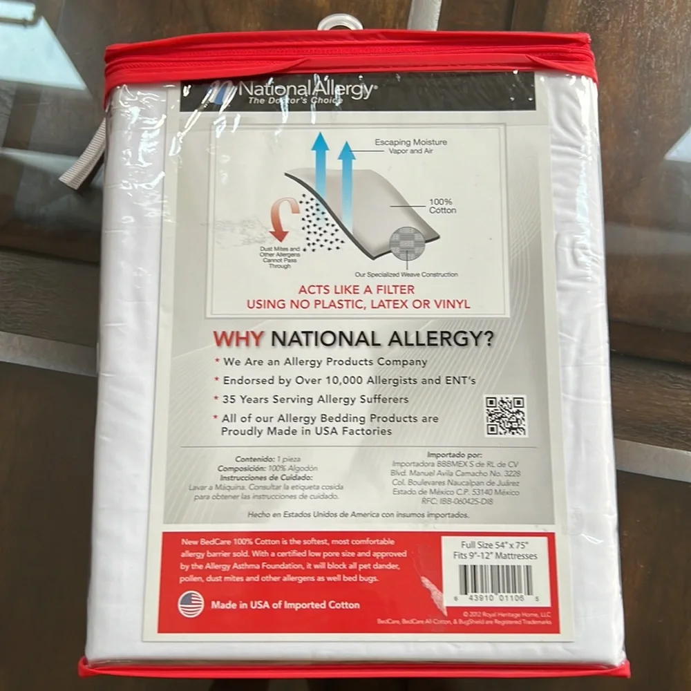 Allergen and Bed Bug Proof Mattress Cover.